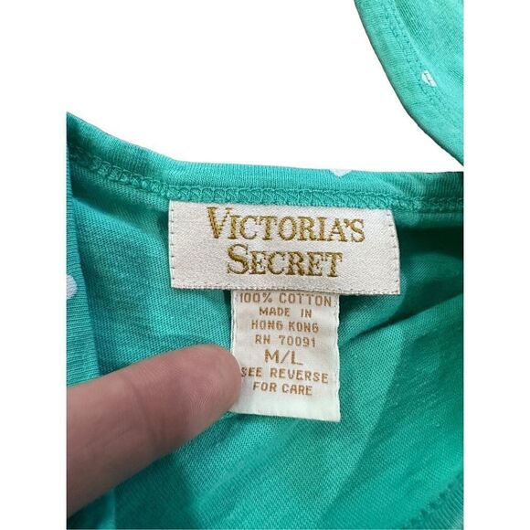 Victoria’s Secret Vintage Turquoise White Polka Dot Fit & Flare dress gold label - Picture 3 of 9